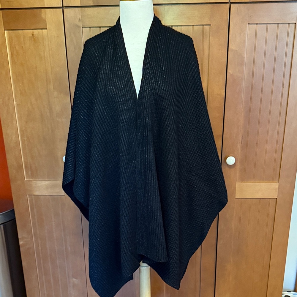 Kate Spade Elegant Black with shimmer Knit Shawl